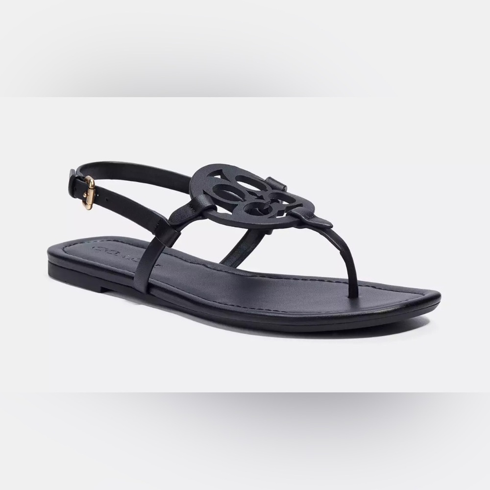 Coach Black Jaci Sandals Size 8